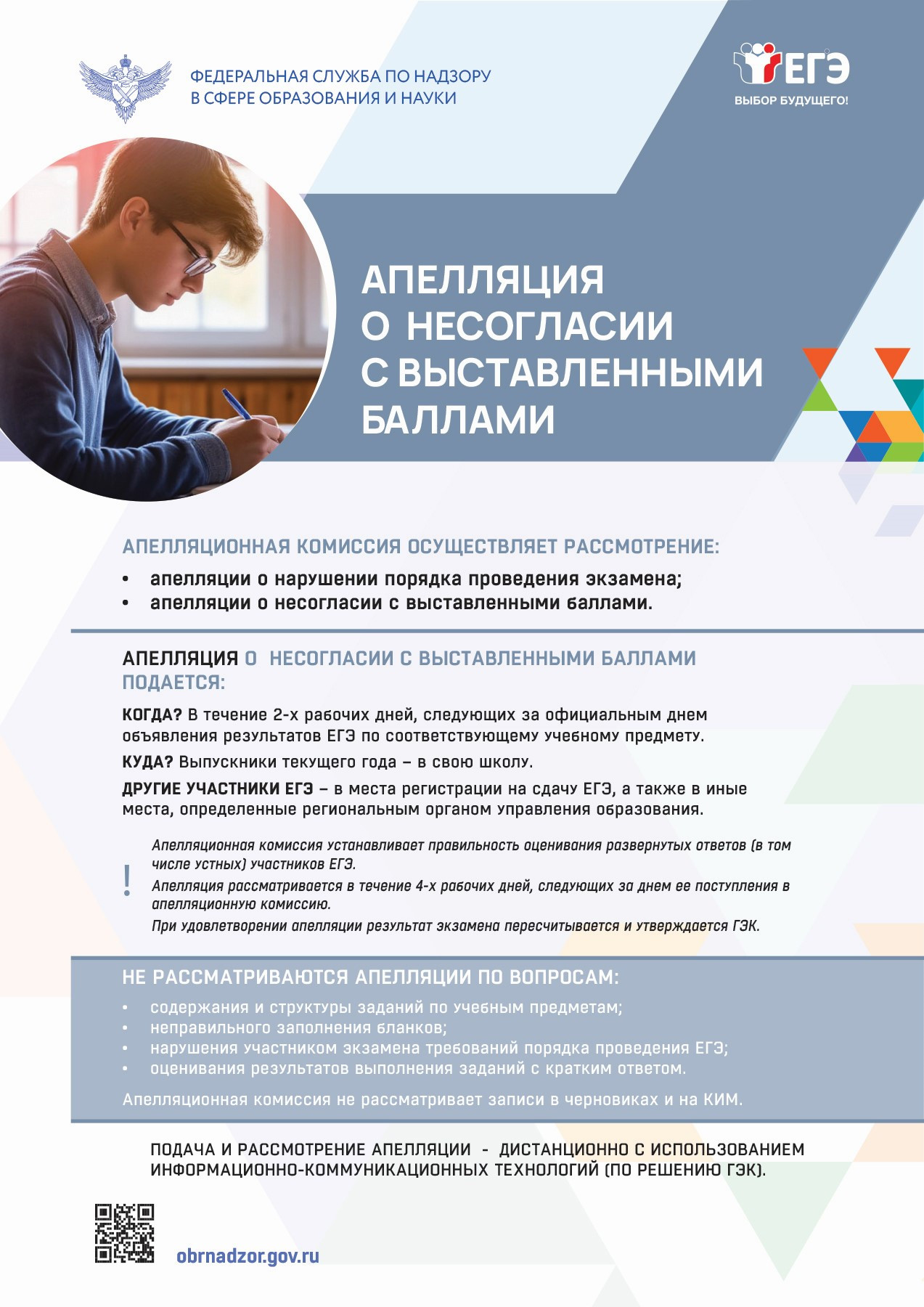 Информационные плакаты, подготовленные Рособрнадзором