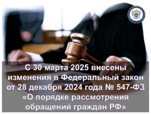 30 марта 2025 года вступили в силу обновленные требования к обращениям граждан в государственные органы, органы местного самоуправления или должностному лицу