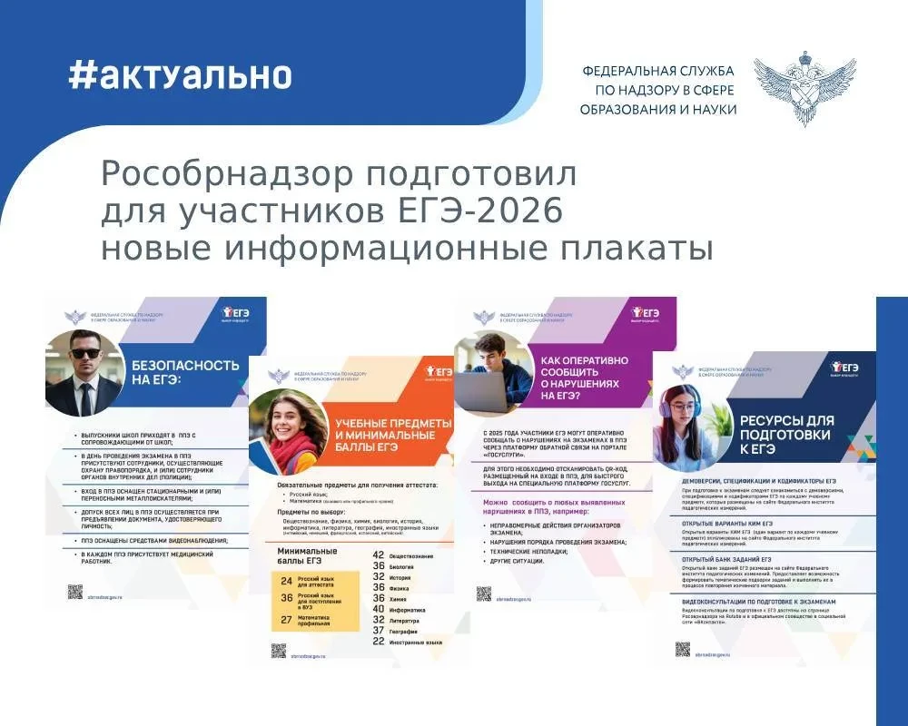 Информационные плакаты, подготовленные Рособрнадзором