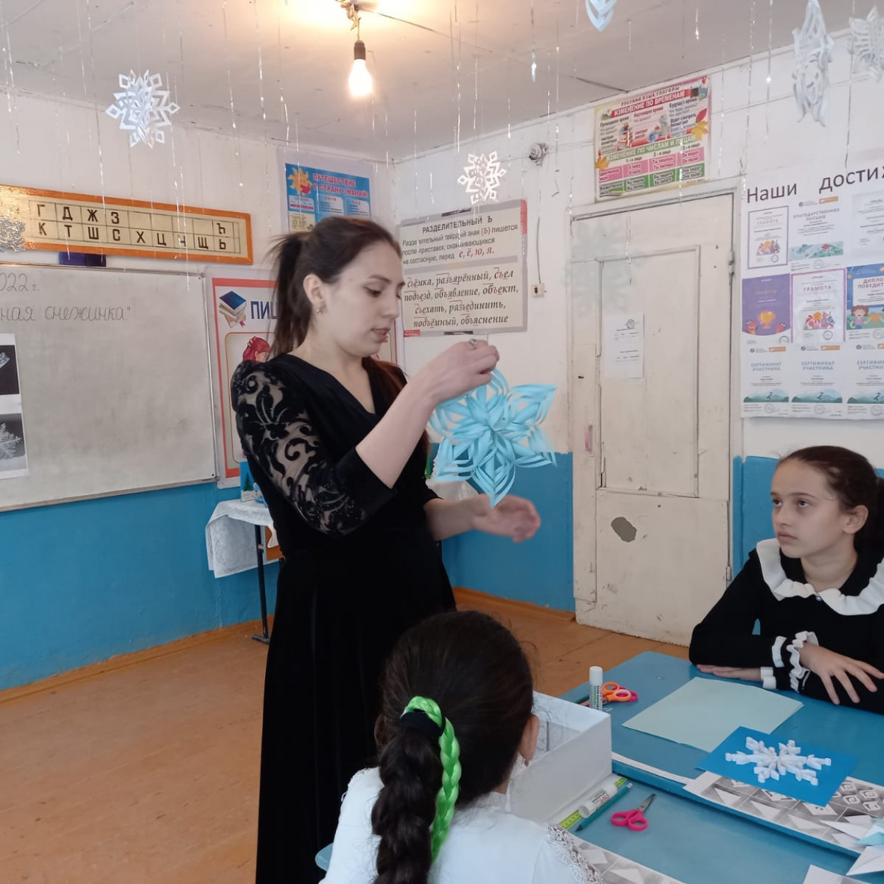 Открытое занятие педагога объединения начального технического моделирования МБУДО"РЦДТ" Кахировой С.А. на тему "Объёмная снежинка"