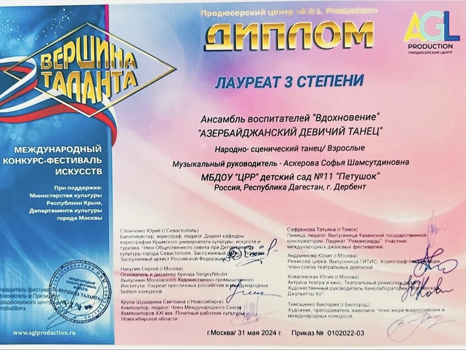 Международный конкурс-фестиваль "Вершина таланта"