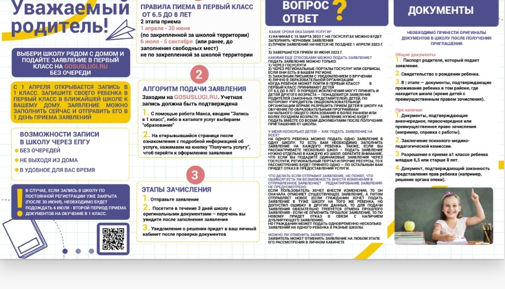 Зачисление в ОО