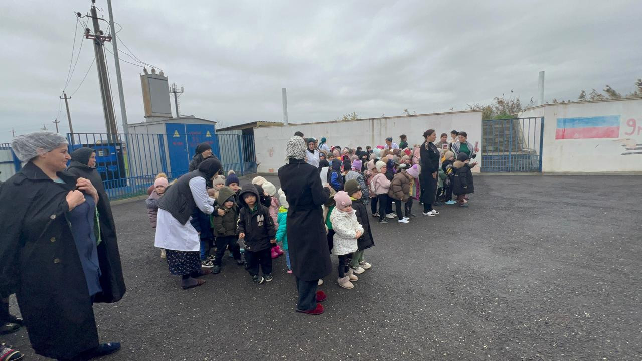 Очередная учебно-тренировочная эвакуация воспитанников и сотрудников из здания детского сада