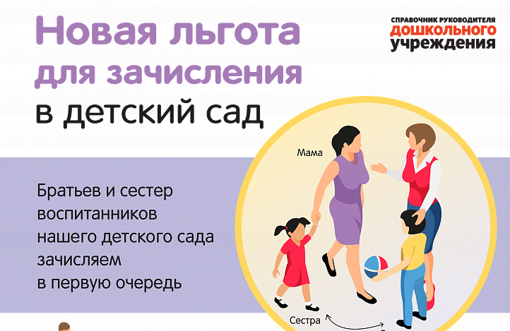 Новая льгота для зачисления в детский сад
