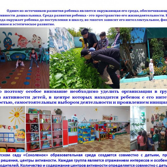 Развивающая предметно-пространственная среда