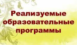 Реализуемые образовательные программы
