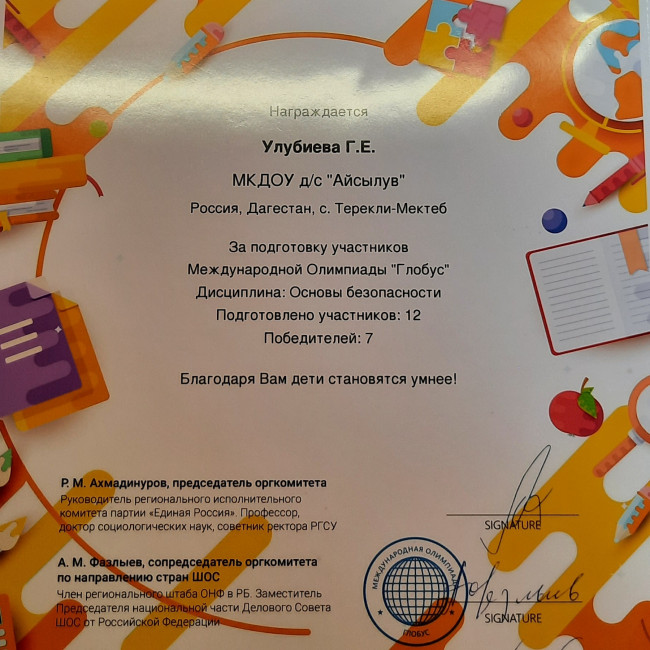 мои достижения