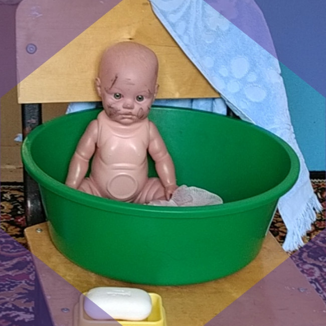 Открытое занятие в 1-й младшей группы "Купаем куклу - Патю"