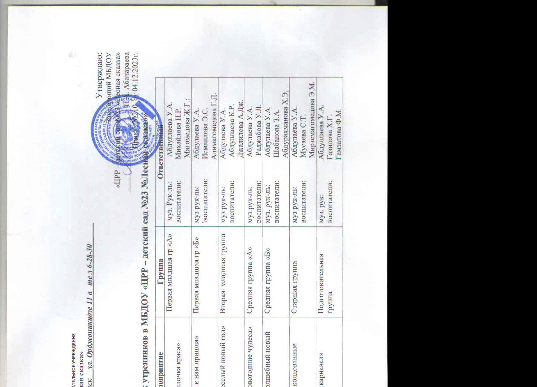 ПРИКАЗ 2023г.