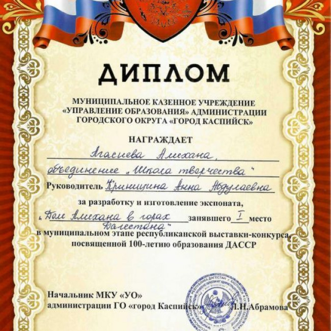 Дипломы I степени, 2021 год