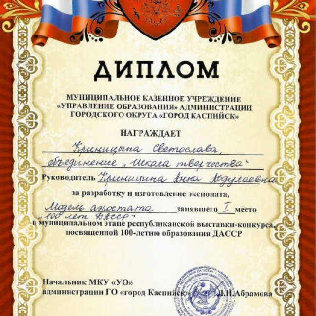 Дипломы I степени, 2021 год