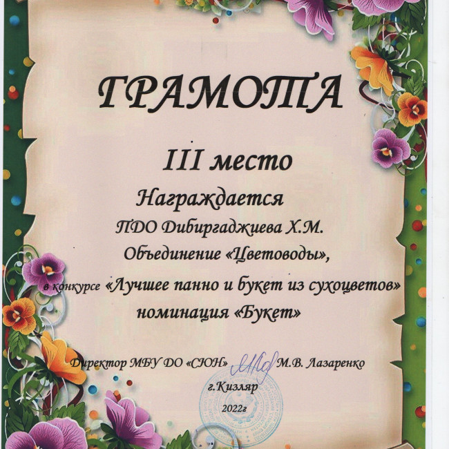 Анкета участника- конкурсанта