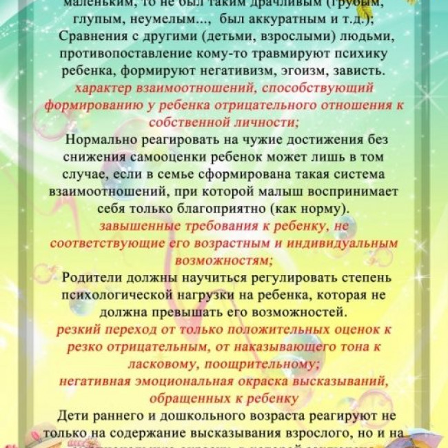Родительский уголок