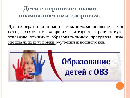 Работа с детьми с ОВЗ
