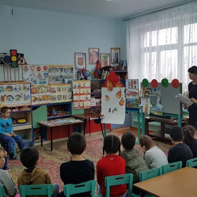 открытое занятие по пожарной безопасности.