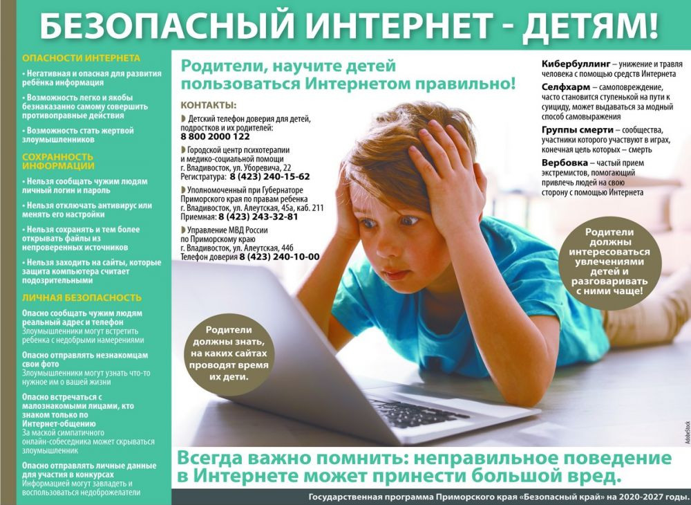 Рекомендации о безопасности в интернете для школьников