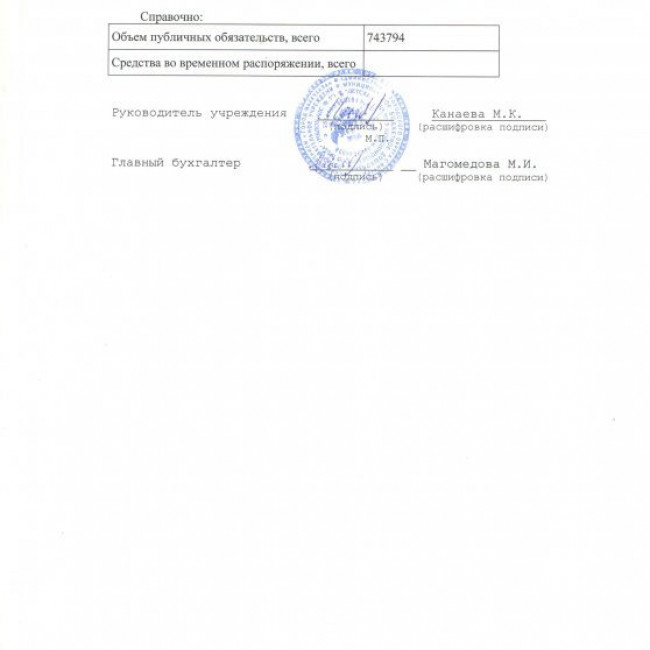 План ФХД