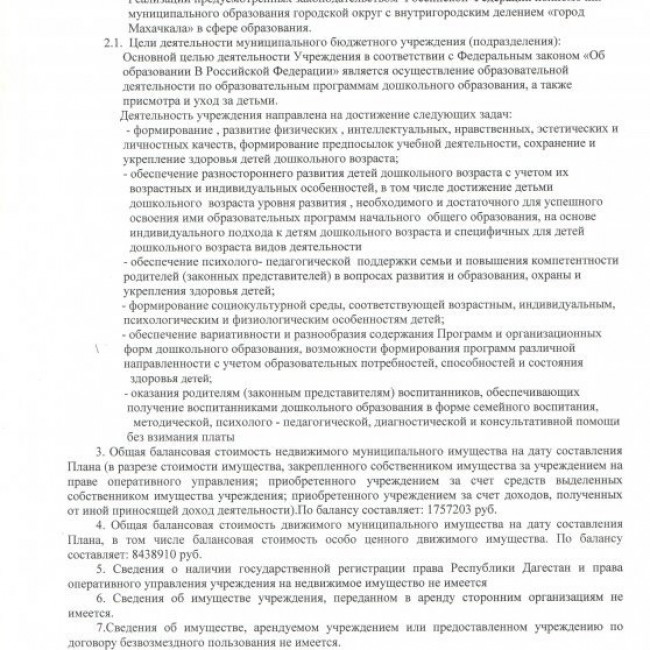 План ФХД