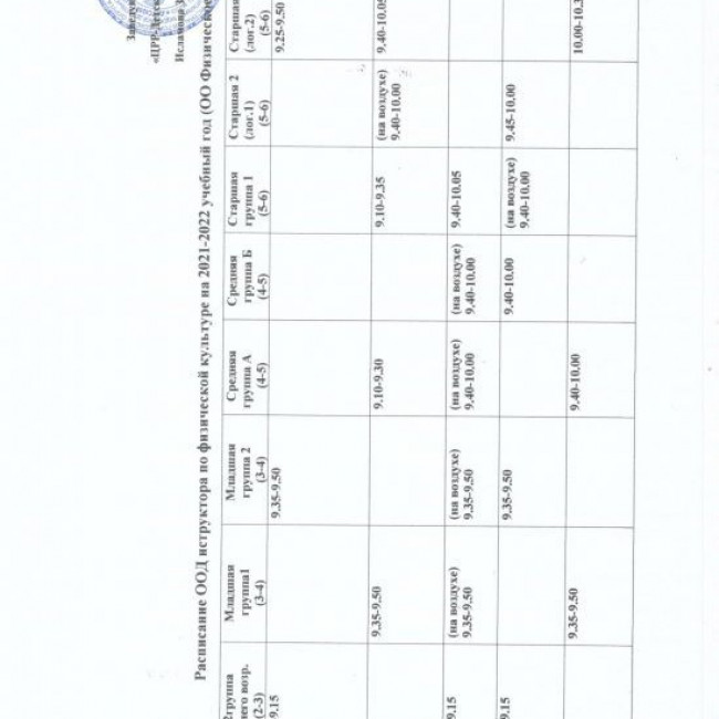 СТРАНИЧКА ИНСТРУКТОРА ПО ФИЗИЧЕСКОЙ КУЛЬТУРЕ