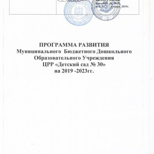 Программы ДОУ