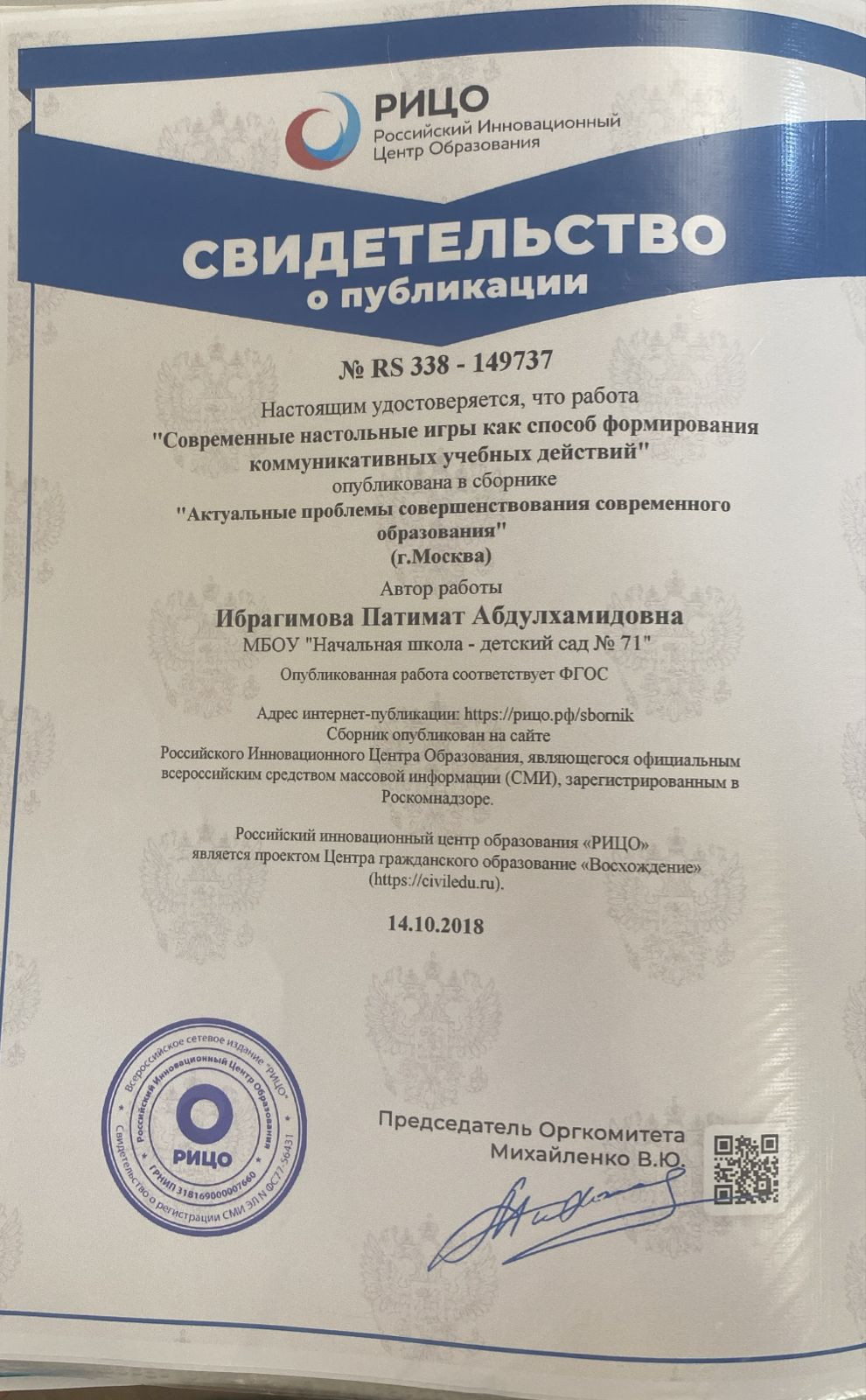 МОИ  ПРОФЕССИОНАЛЬНЫЕ   ДОСТИЖЕНИЯ