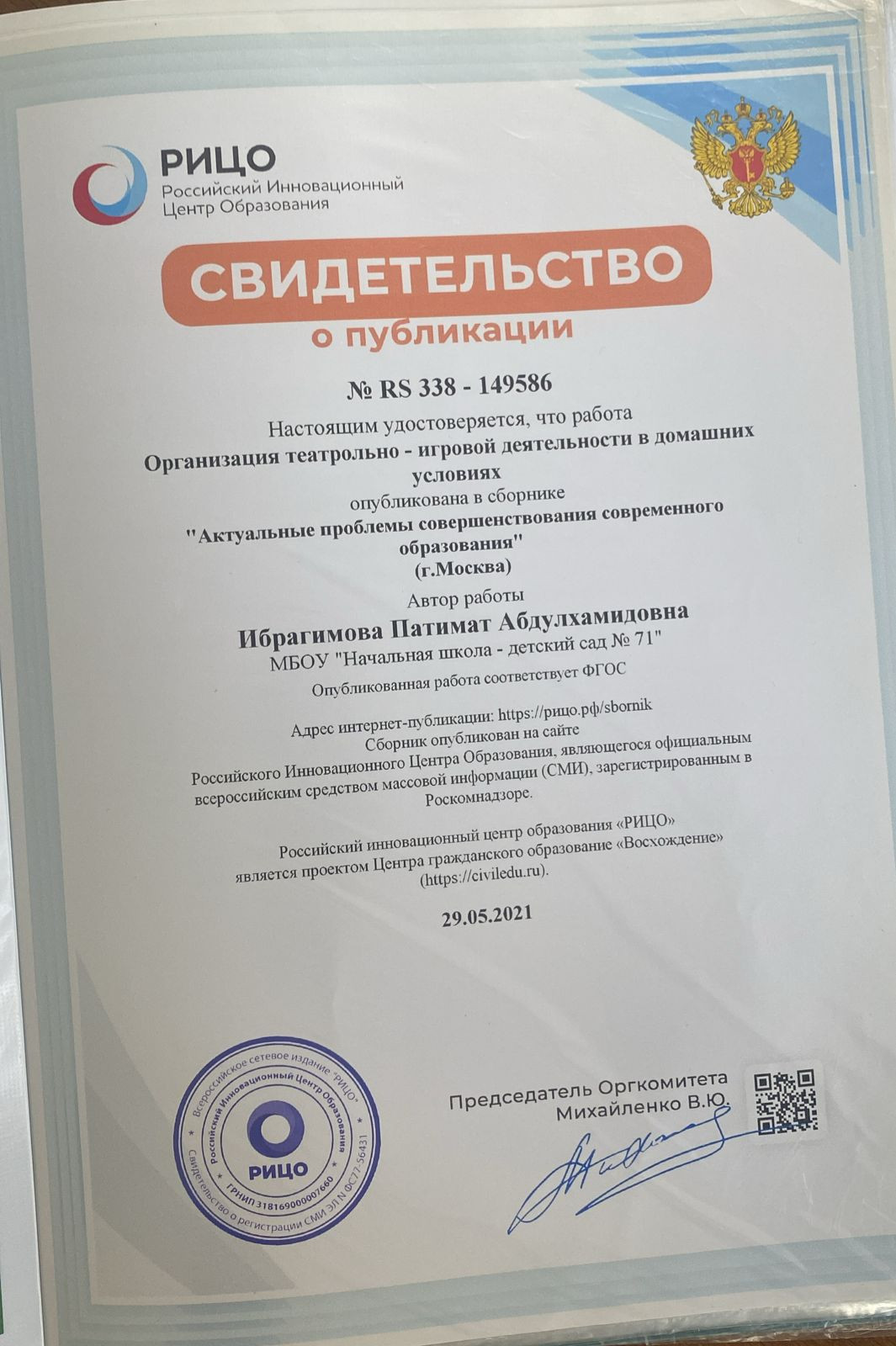 МОИ  ПРОФЕССИОНАЛЬНЫЕ   ДОСТИЖЕНИЯ