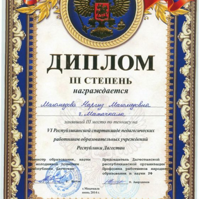 Магомедова Наргиз Магомедовна