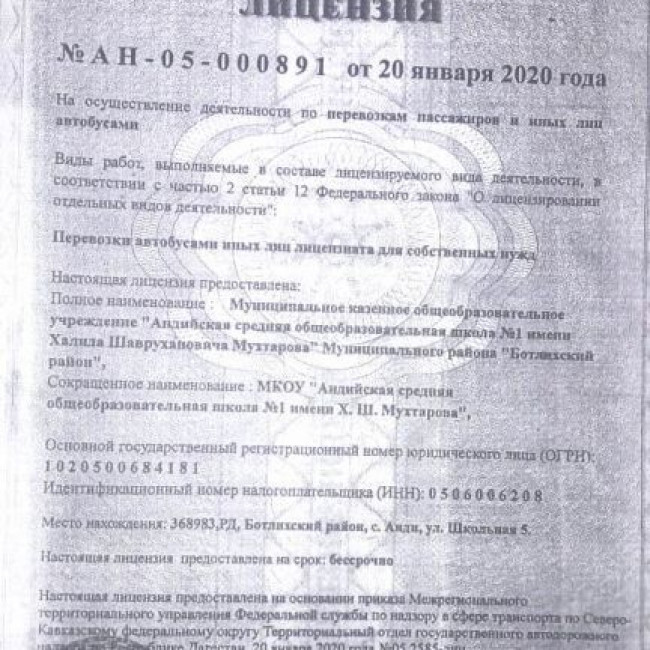 Школьный автобус