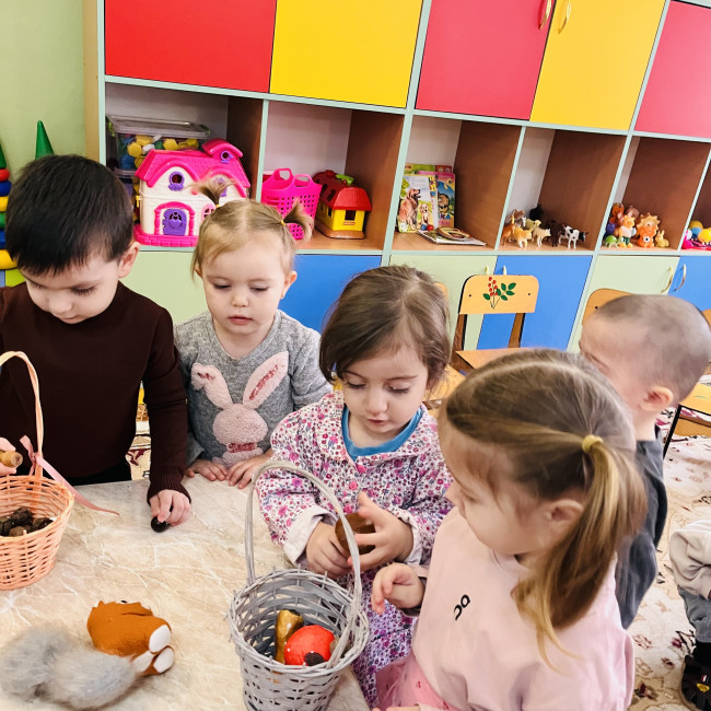 Белка в лесу